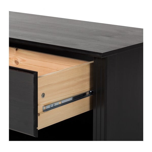 Brązowy zestaw pod TV z litego drewna sosnowego 140x223 cm Anita – Støraa-image-4