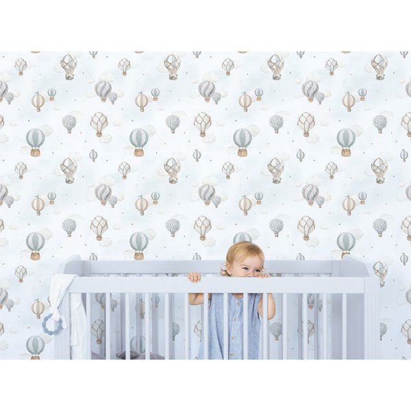 Tapeta dziecięca z włókniny 10 m x 50 cm Hot-Air Balloons – Lilipinso-image-1