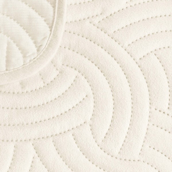 Beżowa narzuta z aksamitu 220x240 cm Solange – douceur d'intérieur-image-4