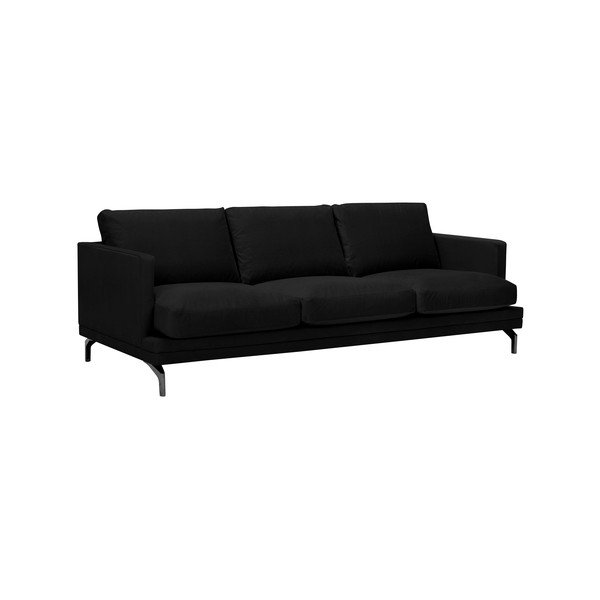 Czarna sofa z czarną konstrukcją Windsor & Co Sofas Jupiter-image-1