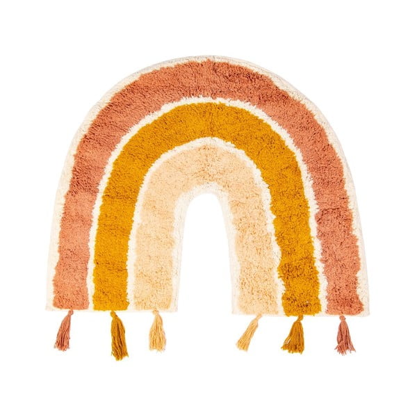 Pomarańczowo-różowy dziecięcy bawełniany dywan Sass & Belle Earth Rainbow, 50 x 60 cm