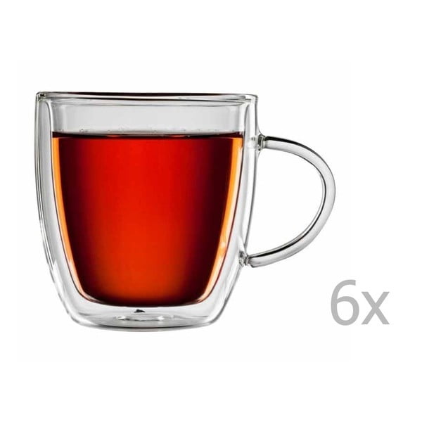 Zestaw 6  szklanych kubków na herbatę bloomix Yunnan