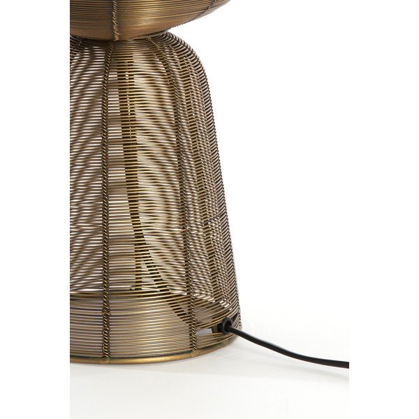 Metalowa lampa stołowa w kolorze brązu (wysokość 42 cm) Aboso – Light & Living-image-3