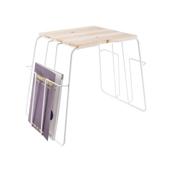 Biały stolik z gazetnikiem Leitmotiv Wired-image-3