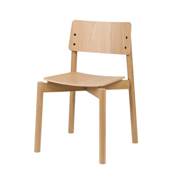 Krzesło sztaplowane w dekorze dębu w naturalnym kolorze Wem – noo.ma