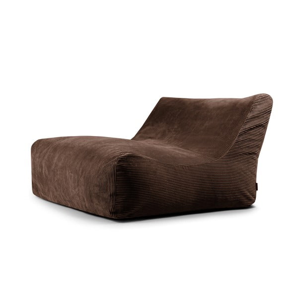 Ciemnobrązowy sztruksowy worek do siedzenia Sofa Lounge – SLOWDOWN