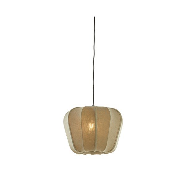 Zielona lampa wisząca z tekstylnym kloszem Zubedo – Light & Living-image-1