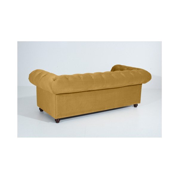 Żółta sofa Max Winzer Orleans Velvet, 216 cm-image-1