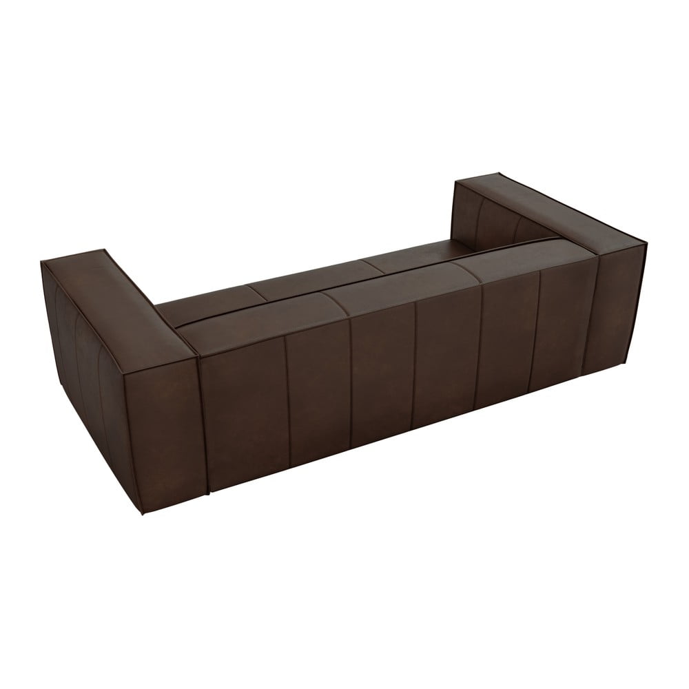 Ciemnobrązowa skórzana sofa 227 cm Madame – Windsor & Co Sofas (zdjęcie 4)