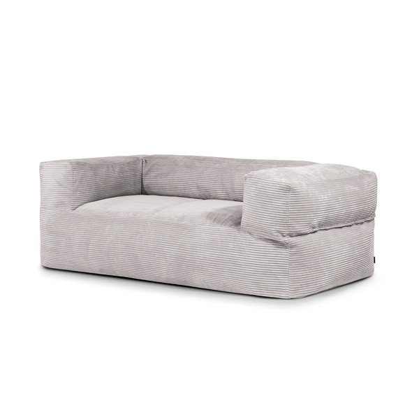 Jasnoszary sztruksowy worek do siedzenia Sofa MooG – SLOWDOWN
