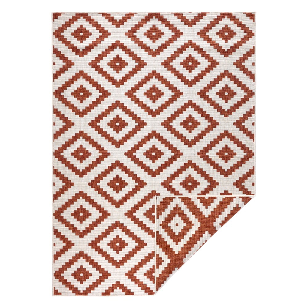Brązowo-kremowy dywan odpowiedni na zewnątrz NORTHRUGS Malta, 160x230 cm