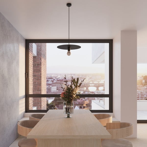 Czarna lampa wisząca ø 40 cm Livago – Sollux-image-4