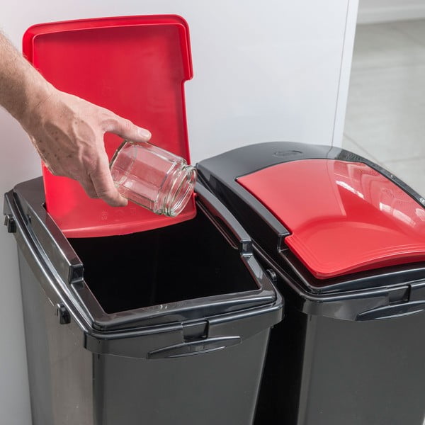 Czarny plastikowy kosz na śmieci 40 l – Addis-image-3