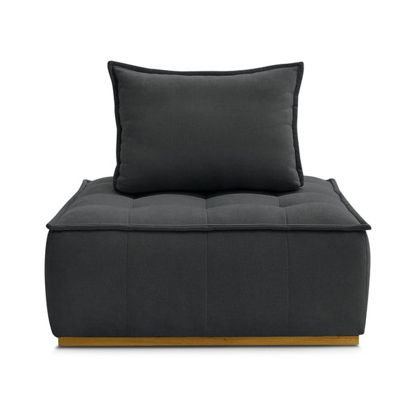 Ciemnoszary fotel z tkaniny szenilowej Elisa – Bobochic Paris-image-3