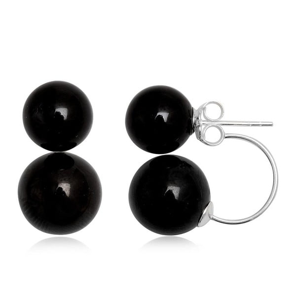 Kolczyki Two Pearls Black