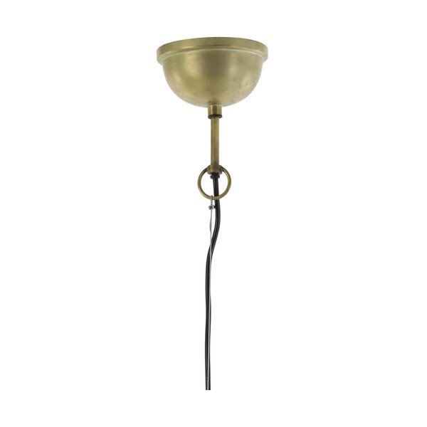 Brązowa lampa wisząca z drewnianym kloszem Gularo – Light & Living-image-2