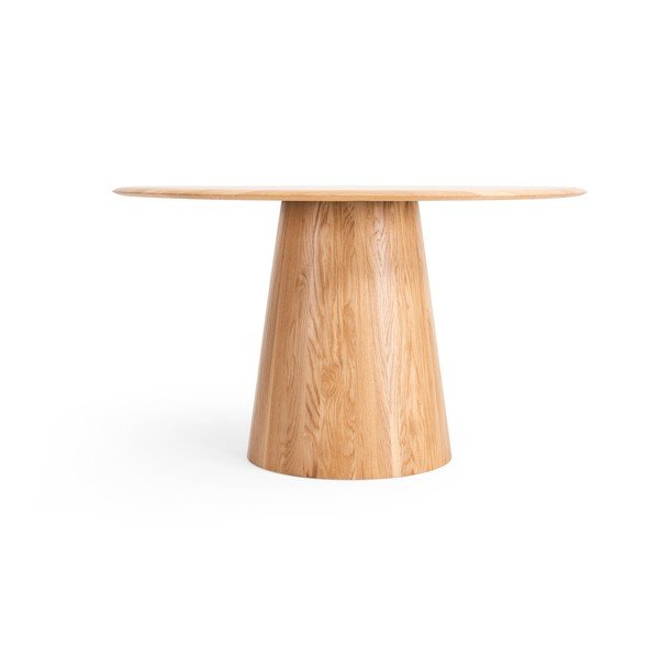 Okrągły stół z litego drewna dębowego ø 126 cm Mushroom – Gazzda-image-4