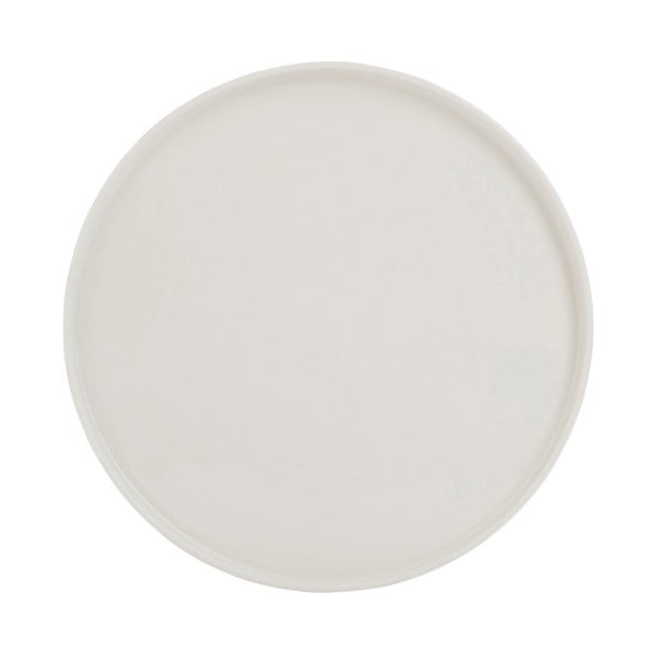 Biały talerz J-Line Edge, 28 cm