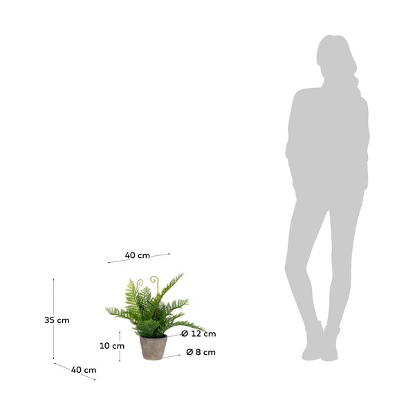 Sztuczny kwiat w doniczce z cementu Kave Home, wys. 35 cm-image-2