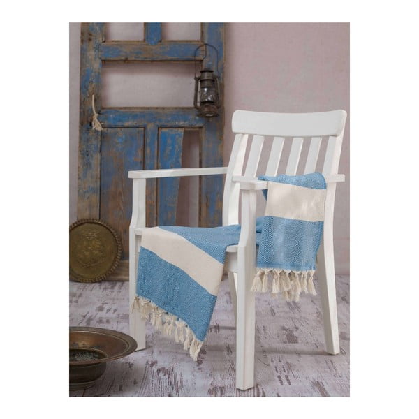 Jasnoniebieski ręcznik Hammam Elmas, 100x180 cm-image-1