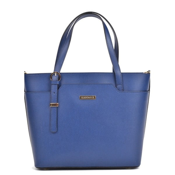 Modrá torebka skórzana Mangotti Bags Francesca
