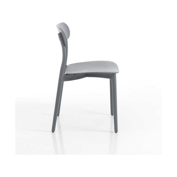 Szare plastikowe krzesło ogrodowe Stoccolma – Tomasucci-image-1