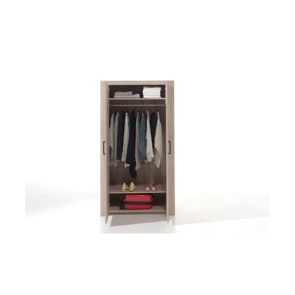 Brązowa szafa Vipack Aline Wood, wys. 200 cm-image-1