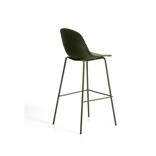 Zielony metalowy/plastikowy hoker ogrodowy Quinby – Kave Home-image-4