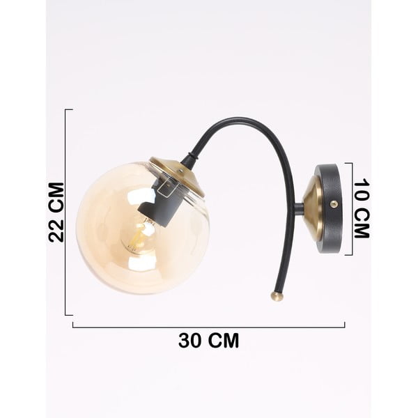 Kinkiet w czarno-żółtym kolorze ø 15 cm Yoyo – Squid Lighting-image-2