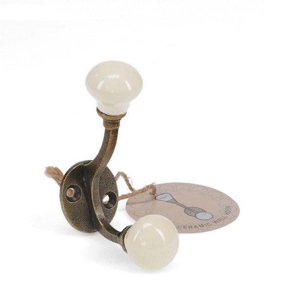 Kremowy metalowy wieszak ścienny 3 cm – Rex London-image-2