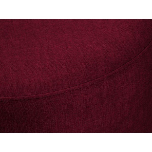 Bordowy aksamitny puf Mazzini Sofas Debbie, ø 68 cm-image-1