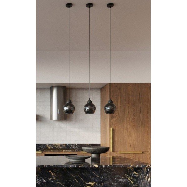 Czarna lampa wisząca ø 15 cm Grande – Sollux-image-1