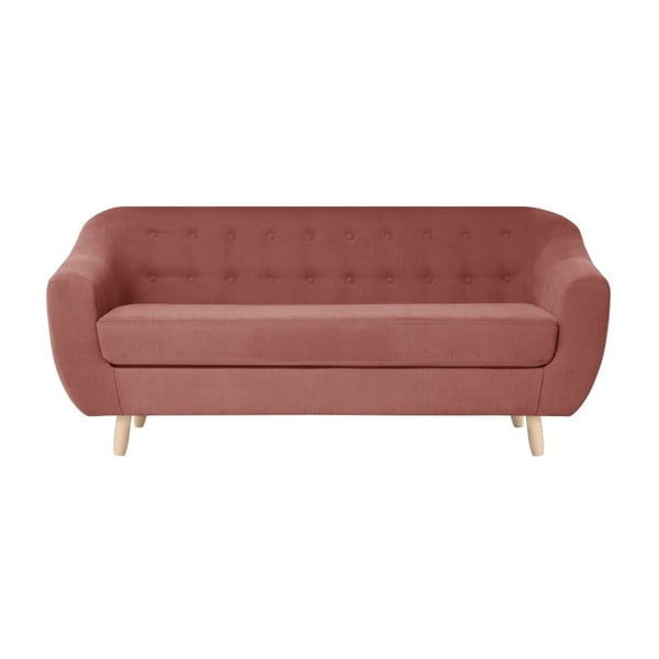Różowa sofa 3-osobowa Jalouse Maison Vicky