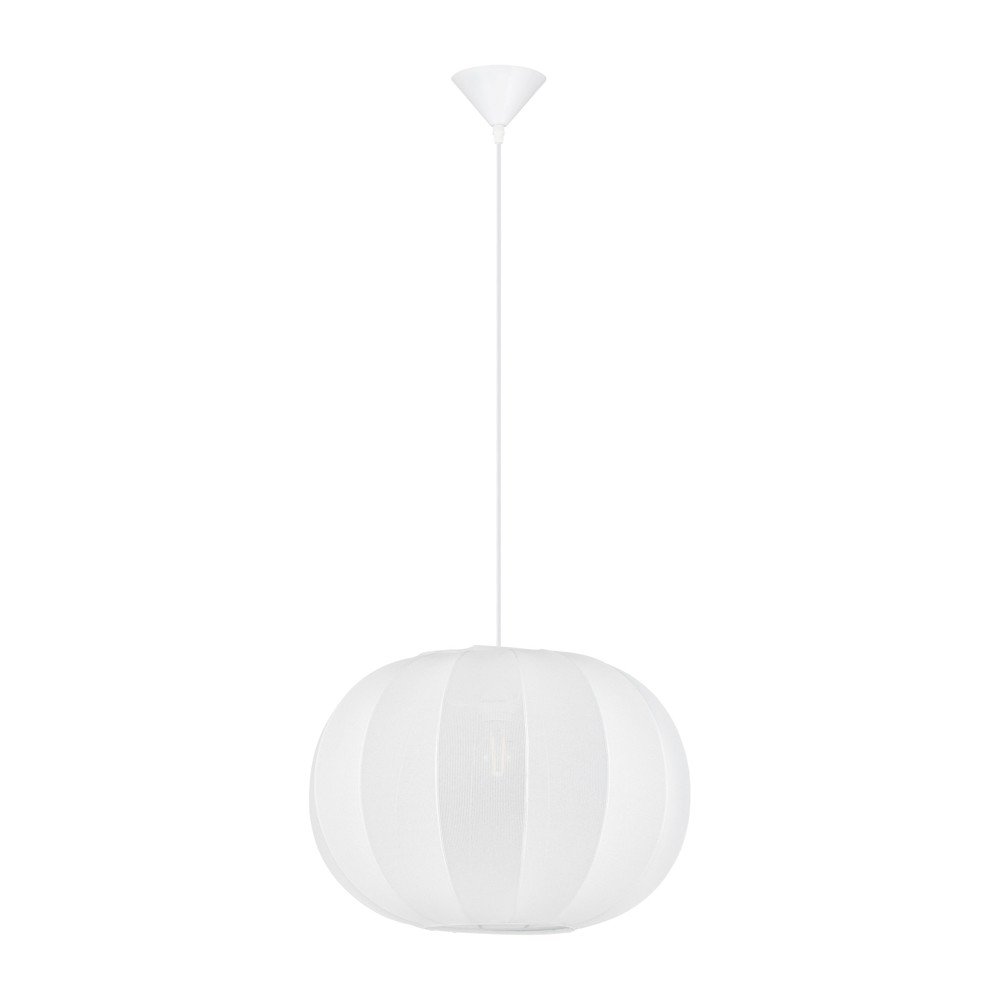 Tekstylna lampa wisząca w matowym białym kolorze ø 50 cm Delina – Nova Luce