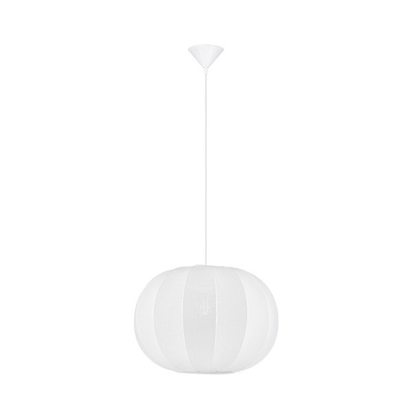 Tekstylna lampa wisząca w matowym białym kolorze ø 50 cm Delina – Nova Luce
