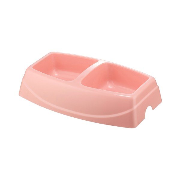 Różowa podwójna miska dla psa Petpetite, 30,5 x 19,5 cm-image-1