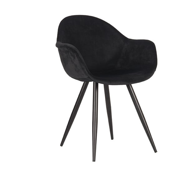 Czarne aksamitne krzesła zestaw 2 szt. Forli – LABEL51