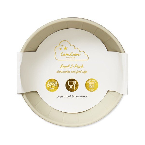 Beżowe silikonowe miski dla dzieci zestaw 2 szt. ø 13,5 cm Earth – Cam Cam Copenhagen-image-4