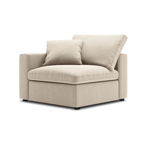 Beżowa narożna część sztruksowej sofy modułowej Windsor & Co Sofas Galaxy, lewostronna-image-2