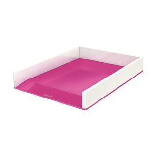 Biało-różowa półka na dokumenty Leitz WOW