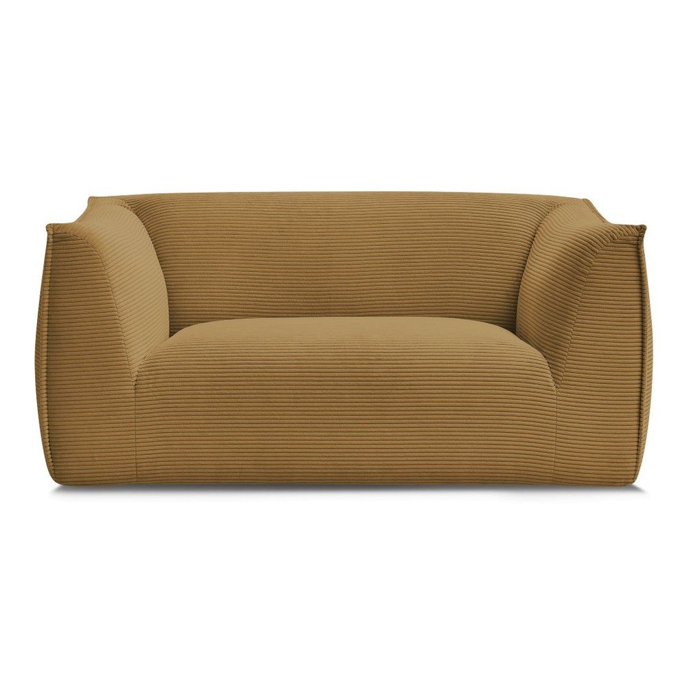 Musztardowa sztruksowa sofa 170 cm Giorgia – Bobochic Paris