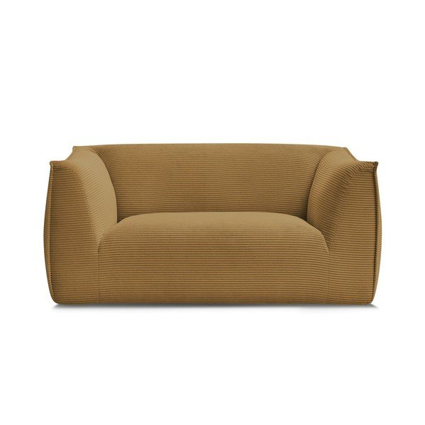 Musztardowa sztruksowa sofa 170 cm Giorgia – Bobochic Paris
