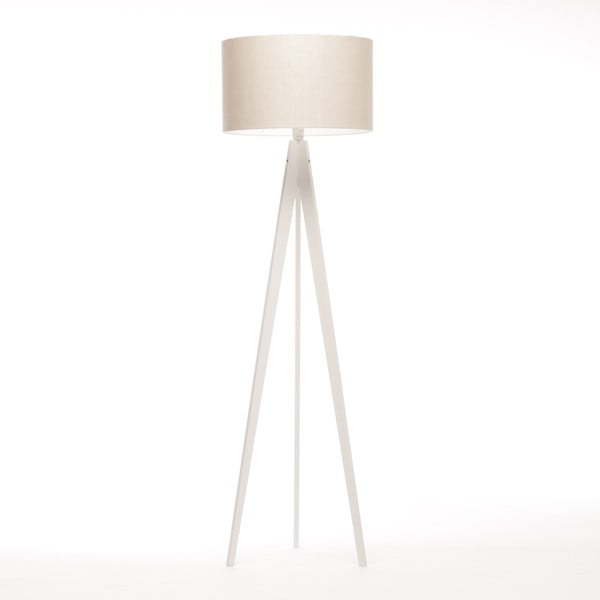 Biała lampa stojąca 4room Artist, biała lakierowana brzoza, 150 cm