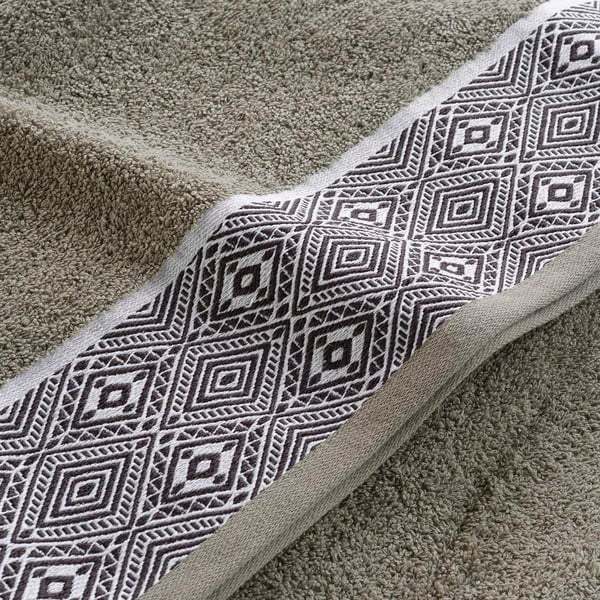 Bawełniany ręcznik frotte w kolorze khaki 50x90 cm Esteban – douceur d'intérieur-image-2