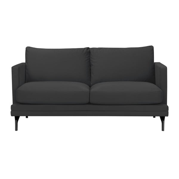 Ciemnoszara sofa z czarną konstrukcją Windsor & Co Sofas Jupiter