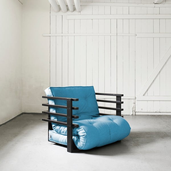 Fotel rozkładany Karup Funk Black/Horizon Blue