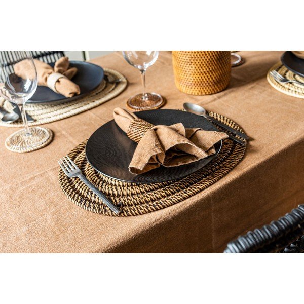 Rattanowa mata stołowa 40x30 cm – Tiseco Home Studio-image-1