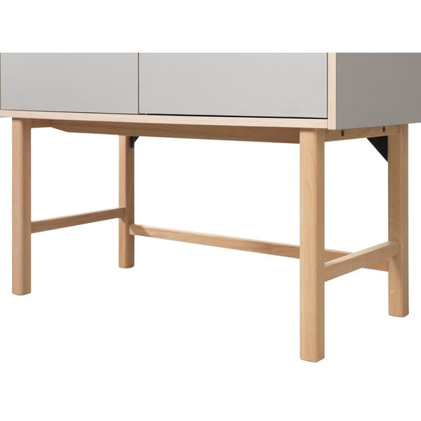 Szara komoda z nogami z drewna dębowego Unique Furniture Bilbao-image-2