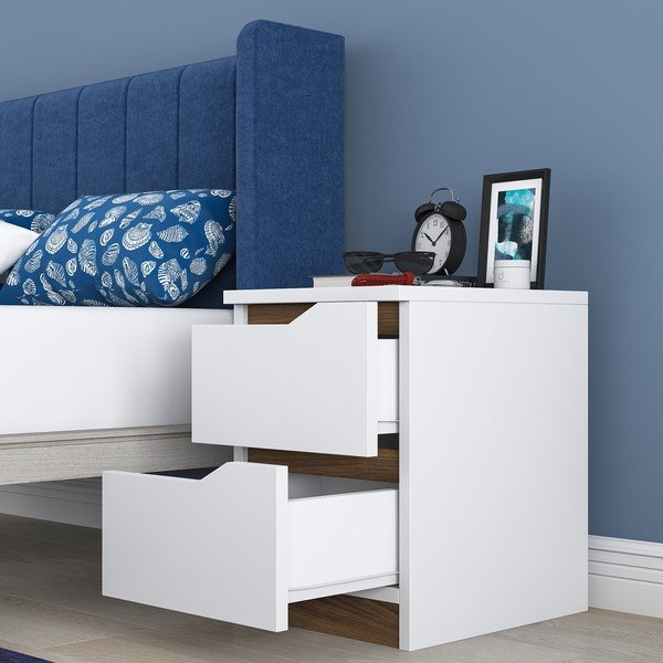 Biała szafka nocna Erica – Kalune Design-image-2