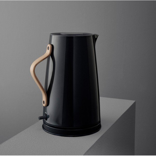 Czarny czajnik elektryczny ze stali nierdzewnej 1,2 l Emma – Stelton-image-1